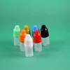 100 ensembles/lot flacons compte-gouttes en plastique de 3 ml avec bouchons de sécurité à l'épreuve des enfants embouts longs et fins PE sans danger pour le jus de lotion liquide Flux liquide 3 mL