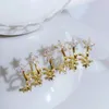 Baumeln Kronleuchter Schöne Zirkonia Blume Einfache Mode Stud Ohrringe 2022 Neue Pendientes Mujer
