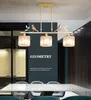 Lustre moderne lampes Spoutnik plafonnier semi-encastré brossé éclairage or antique cristal décoration de la maison nordique