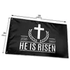 Jesus Christ He is Risen Christian Flags Outdoor Vivid Color Cool Banners 3 x 5ft With Two Brass Grommets