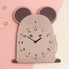 Väggklockor Gratis fraktklocka Träflickor Room Kids Bedroom Digital Cute Pretty Reloj Pared Ornaments OB50GZ
