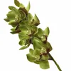 4p Kunstmatige Latex Cymbidium Orchidee Bloemen 10 hoofden Real Touch Goede Kwaliteit Phalaenopsis Orchidee voor Bruiloft Decoratieve Flower1298I