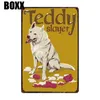 2021 Zasady psa Zabawne Zaprojektowane Bulldog Beagle Great Dane Metal Sign Plakat Home Decor Dekoracje Salon Store Bar Wall Art Malowanie 20 * 30 cm
