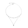 Silvology 925 Sterling Silber Doppelschicht-Choker-Halskette für Frauen, runder Zirkon, Luxus-Halskette, 925, französischer modischer Schmuck, Q0531