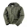 USN Wet Weather Parka Vintage Deck Jacket Pullover Lace Up WW2 Uniform Mens Navy Giacca militare con cappuccio Outwear Army Green 201218