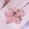 Kamień Naturalny 20mm Heart Tiger's Eye Opal Pink Quartz Star Healing Wisiorki Charms DIY Do Tworzenia Akcesoria Biżuterii