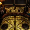 42 Home Home Textile Noir 4 / 6pcs Épaisseur de literie d'épaisseur Coeur Lit Ensemble de lin en linge de lit de lit de lit