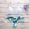 Sexy Leaf Print Bikini Женский Купальник Женщины Купальники Согласие Бикинис Набор плавательных костюмов для купального костюма