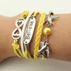 Weave multi layer wrap Inspired Bracelet Tree of life Heart Believe charm Infinity Bracelets for Women Fashion jewelry will and sandy new