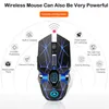 Gaming Mouse 2.4g Wireless Mouse Silent Rechargeable 1600 dpi Mouse för PC Desktop Laptop Gamer