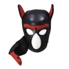 Tout nouveau mode rembourré Latex caoutchouc jeu de rôle chien masque chiot Cosplay pleine tête avec oreilles 4 couleurs Y200103288B