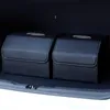 Органайзер для багажника автомобиля Коробка из искусственной кожи Складная укладка Внутренние держатели для уборки Багажник Продукты питания Сумки для хранения автомобилей Сумки для хранения Baske2032