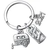 2021 Znajdź radość w journey Charms Brelok Happy Camper RV Trailer Breloczek Key Ciesz się emerytronem na boss i prezent na współpracownik