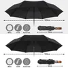 Classique style anglais parapluie hommes automatique vent fort résistant 3 pliant parapluie pluie femmes affaires mâle qualité parasol 201111