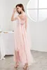 Women's Runway Designer Dresses Sexy V Neck Sashes Long Sleeves Split Front Patchwork Layered Elegant Maxi Party Prom Vestidos