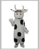 2019 Fabbrica professionale Big Black Dot Cow Costume Della Mascotte Per Adulti Halloween Festa Di Compleanno Cartoon Abbigliamento