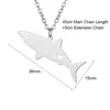 Haai hanger ketting met liefde hart rvs dieren charm link ketting sieraden voor vrouwen en mannen kinderen geschenken groothandel