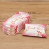 Love Thank You White Paper Pillow Favor Box Wedding Party Gift Favor Sweet Candy Boxes Birthday Packaging Boxes 8x5.5x2cm