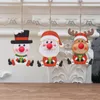 Christmas Wooden Glowing Ornaments LED Light Luminous Santa Snowman Deer Hanging Pendant Xmas Tree Decorations Child Toy Gifts