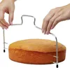 Singel Double Line Shicer Rostfritt Stål Slitstark Justerbar Cake Cutter Sharp Bak Tool Bread String Cutters Ny Ankomst 2 8JX4 F2