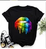 Camiseta feminina com estampa de árvore de borboleta Harajuku Summer Tshirts casual gola redonda manga curta camiseta feminina camiseta preta Drop Ship