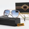 Mode Ditaa Top Solglasögon Mens Nya solglasögon Designer Kvinna Punk Style UV400 Stora fyrkantiga metallglasögon Frame Black Lacquer Brown Luxury 7 Färger