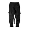 Croxx Techwear męska czarna wstążka spodnie Cargo Ripstop Tkanina Hip Hop Punk Fashion H1223