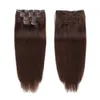 Indian Remy 1424Inch Clip in Hair 1 2 4 8 10 Color Straight Clips on Hairs Extensions 100 Virgin Human Hair3782797