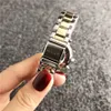 Brand Quartz wrist Watches for women Girl Big letters crystal style Metal steel band Watch M66202z