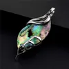 Hopearl Jóias Oceano Paua Paua Abalone Shell Pingente Colorido Mar Escudo Cabochão Mulheres Meninas Presente 6 Peças