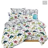 Cartoon Luxury Bedding Sets For Children Single Size For Gilr Boys Duvet Cover Kids Baby Bed Linen Set Child Bedclothes Dinosaur LJ201127