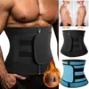 Mannen Afslanken Body Shaper Neopreen Sauna Training Taille Trainer Trimmer Belt voor gewichtsverlies Zweetbuikriem met dubbele riaps1