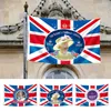 150cm x 90cm Platinum Jubilee van Elizabeth II Vlag Banner 70th Verjaardag 2022 Union Jack Vlag voor Street Party Souvenir