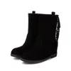 Calçados de inverno imechic mulher margem de tornozelo de tornozelo preto altura de camurça verde e verde crescendo garotas curtas Botas curtas plus size1