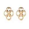 Nya guldfärgörhängen för kvinnor flera trendiga runda geometriska dropputtalande örhängen Fashion Party Jewelry Gift308C