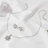 Collier pendentif flocon de neige couleur argent, bijoux pour femmes, accessoires, cadeaux de fête de saint-valentin