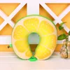 1pcs 6 cores Fruit U Pillow Protect the Neck Travel Watermelon Lemon Kiwi Almofadas laranja almofadas