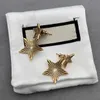 Vintage Stainless Steel Pentagram Stud Women039s Gold Color Earrings Letter Ear Earring Jewelry Accessories High Quality Fashio4910576