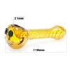 Lovely Glass Pipe Animal Printing Handrör 4 inches Spoon Rökning Tjocklek Swirl Stripe Tobacco