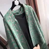 Leopard Print Pashmina Schal Cashmere Deckenschals Vintage Avocado Green verdickte warme Damen Winter Wrap Damen Fashion1743413