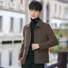 يمزج صوف الرجال 2021 الشتاء الكورية قصيرة الوجهين الوجهين سترة معطف الرجال معطف الأزياء 1
