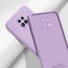 Caso de silicone líquido para Xiaomi Redmi Nota 9 8 Pro 9S 8T 7 9A 8A 7A PhoCophone X3 NFC Candy Cor Silicone Silicone Tampa traseira