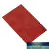 100pcs slät röd aluminiumfolie öppen topppaketväska platt mylar värmeförsegling matlagringspåse godis te förpackning väska
