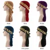 Unisexe Pirate Hat Velvet Cap Men Femmes musulmanes Longue Hijab Turban Nouveau têtes musulmanes Velvet Durags Men039s Turban Hats1255719