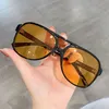 Zonnebril Klassieke Retro Vintage Aviation Pilot Vrouwen Mannen Grote Grote Grote Oversized Frame Luxe Designer Shades 70s Zonnebril