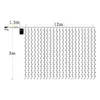 Новейший дизайн 12M х 3 м 1200 светодиодные 110 В теплый белый свет романтический рождественские свадьбы открытый украшение занавес строки света US стандарт