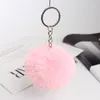 8 cm Big Faux Lapin Fourrure Pompon Porte-clés bijoux Pendentif Fluffy Ball Porte-clés Pour Femmes Sac Charme Accessoires En Gros Kimter-X910FZA