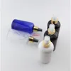 250 ml x 12 guld aluminium spray pump flaskor transparent blå brun palstic behållare för flytande tvålmist sprayer parfymhög kval