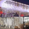 15m x 3m varma vita strängar Ljus romantisk julbröllop utomhusdekoration gardin strängbelysning USA standard