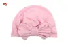 1 Pièce Enfants Bowknot Enfants Bow Cap Bébé Chapeau Nouveau-Né Filles Vêtements Accessoires Infant Beanie Turban Solide H jlllxg